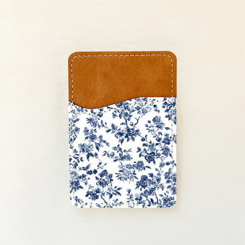 Blue Florals Leather Card Holder (20 Options): 10 Olivia + Rose