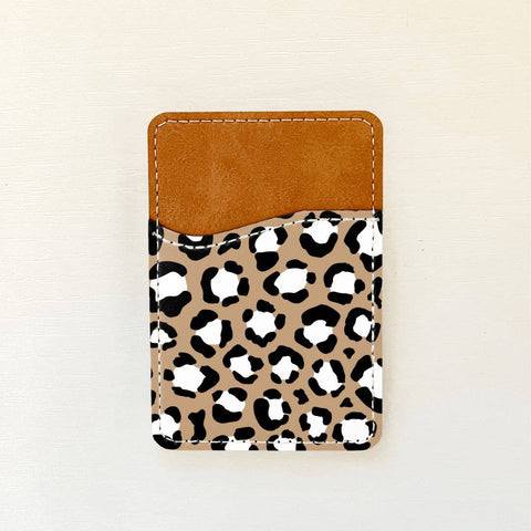 Leopard Print Leather Card Holder (10 Options): 1 Olivia + Rose