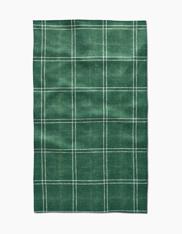 Pine Forest Plaid Tea Towel Geometry