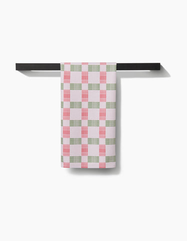 Be Merry Plaid Tea Towel Geometry