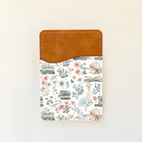 Bookish Florals Leather Card Holder (15 Options): 2 Olivia + Rose