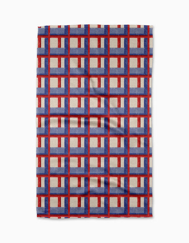 Cielo Grid Tea Towel Geometry