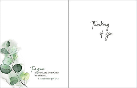 With Scripture Sympathy Greeting Card - Eucalyptus - Treehouse Gift & Home - Onalaska Wisconsin