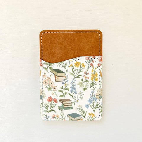 Bookish Florals Leather Card Holder (15 Options): 1 Olivia + Rose