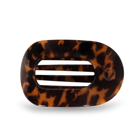Round Flat Hair Clip | Medium | Tortoise TELETIES