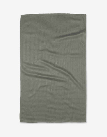 Hunter Green Tea Towel Geometry