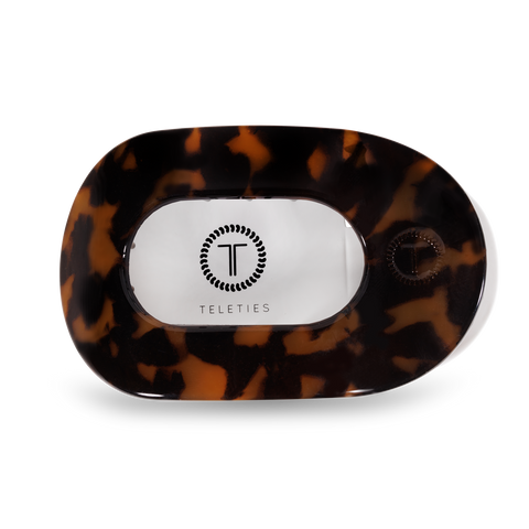Round Flat Hair Clip | Large | Tortoise TELETIES