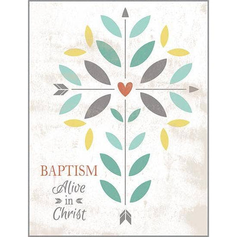 With Scripture Baptism Card - Vines & Hearts Cross - Treehouse Gift & Home - Onalaska Wisconsin