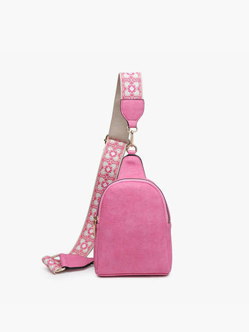 M2436 Ellen Sling Bag w/ Removable Guitar Strap: Brown Jen & Co.