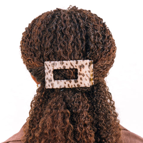 Flat Rectangle Hair Clip | Medium | Blonde Tortoise TELETIES