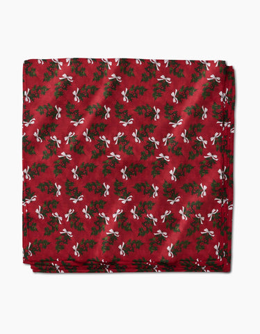 Christmas Berry Bow Dinner Napkin Set Geometry