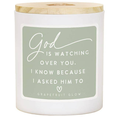 God Is Watching  - Grapefruit Glow Candle Sincere Surroundings