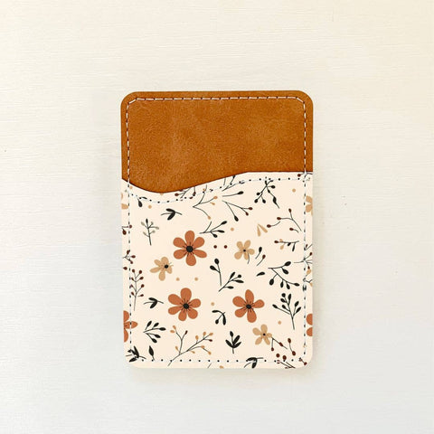 Neutral Florals Leather Card Holder (10 Options): 2 Olivia + Rose