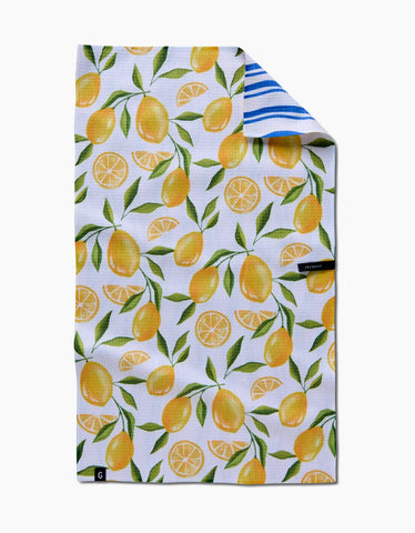 Lemon Bliss Double Sided Tea Towel Geometry