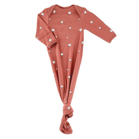 Knotted Gown - Cotton Blossom: 0-3mo Stephan Baby by Creative Brands