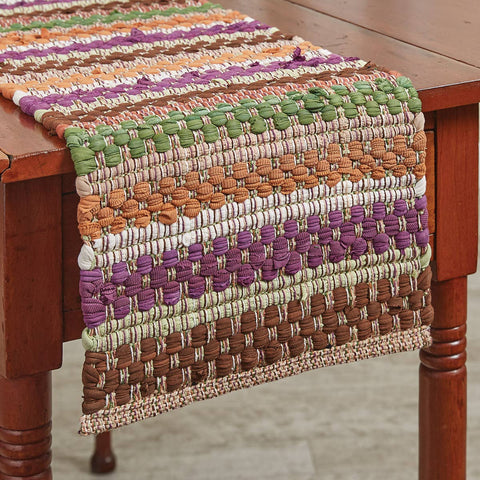 Fall Colors Chindi Table Runner 54" L Park Designs