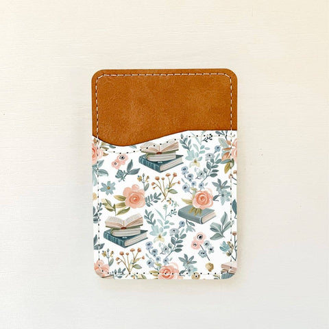 Bookish Florals Leather Card Holder (15 Options): 3 Olivia + Rose