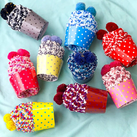 Cozy Cupcake Socks | 9 Colors: Navy (Plain) Daisy Dunes