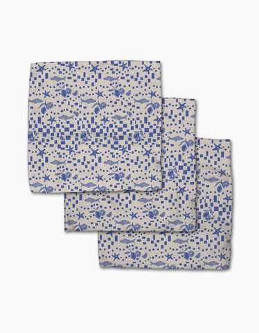 Santorini Tile Dishcloth Set Geometry