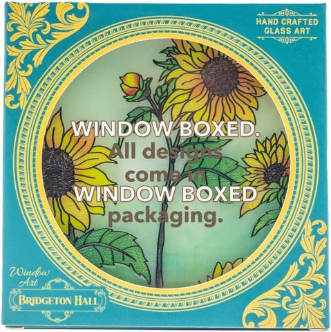 Chickadee Garden - 4.5" Medium Glass Circle Suncatcher Bridgeton Hall