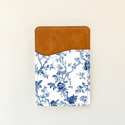 Blue Florals Leather Card Holder (20 Options): 10 Olivia + Rose