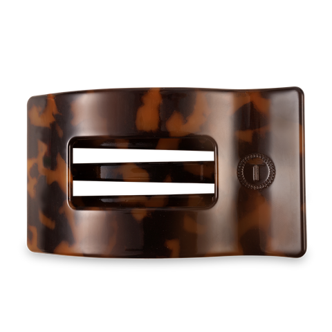 Flat Rectangle Hair Clip | Large | Tortoise TELETIES