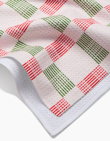 Be Merry Plaid Tea Towel Geometry