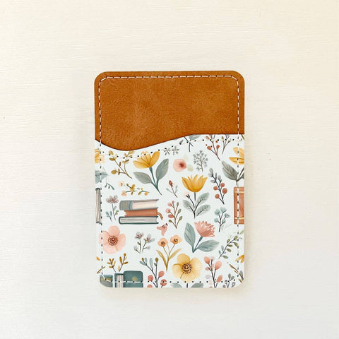 Bookish Florals Leather Card Holder (15 Options): 2 Olivia + Rose