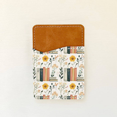 Bookish Florals Leather Card Holder (15 Options): 1 Olivia + Rose