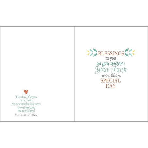 With Scripture Baptism Card - Vines & Hearts Cross - Treehouse Gift & Home - Onalaska Wisconsin