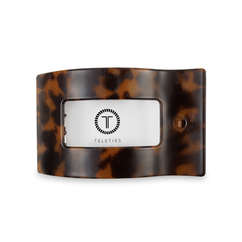 Flat Rectangle Hair Clip | Medium | Tortoise TELETIES