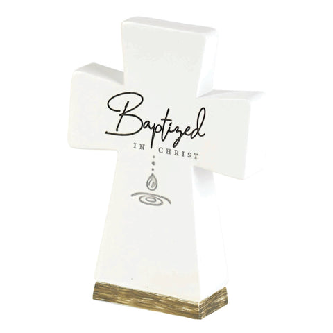 Tabletop Cross Baptized In Christ Resin Dicksons