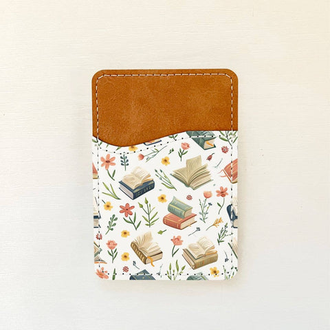 Bookish Florals Leather Card Holder (15 Options): 4 Olivia + Rose