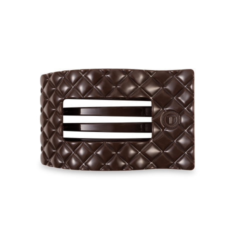 Flat Rectangle Hair Clip | Medium | Truly Taupe Quilted TELETIES
