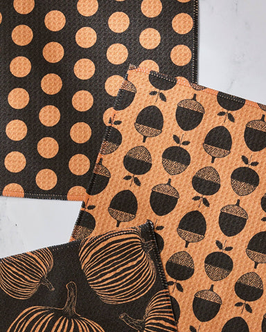 Autumn Noir Dishcloth Set Geometry