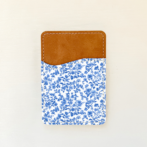 Blue Florals Leather Card Holder (20 Options): 11 Olivia + Rose