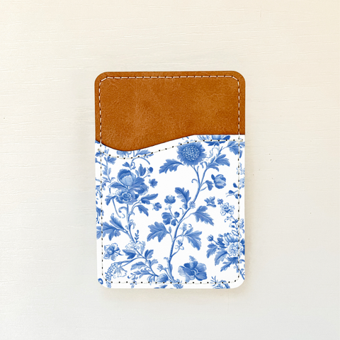 Blue Florals Leather Card Holder (20 Options): 10 Olivia + Rose