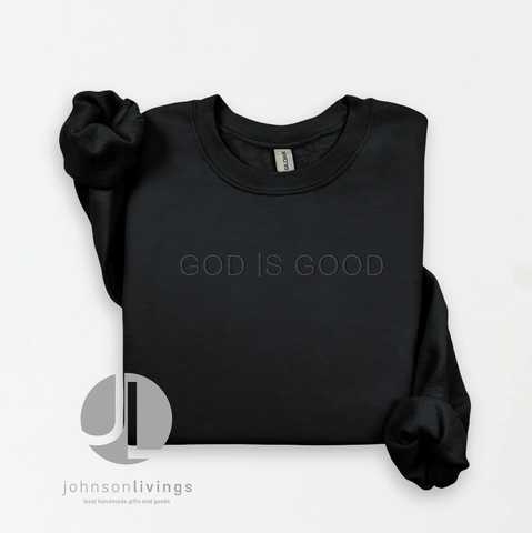 God Is Good Crewneck : Tan / 2XL - Treehouse Gift & Home - Onalaska Wisconsin