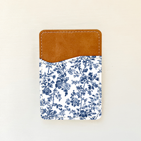 Blue Florals Leather Card Holder (20 Options): 10 Olivia + Rose