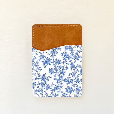 Blue Florals Leather Card Holder (20 Options): 10 Olivia + Rose