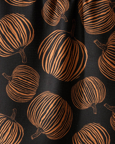 Pumpkin Noir Tea Towel Geometry