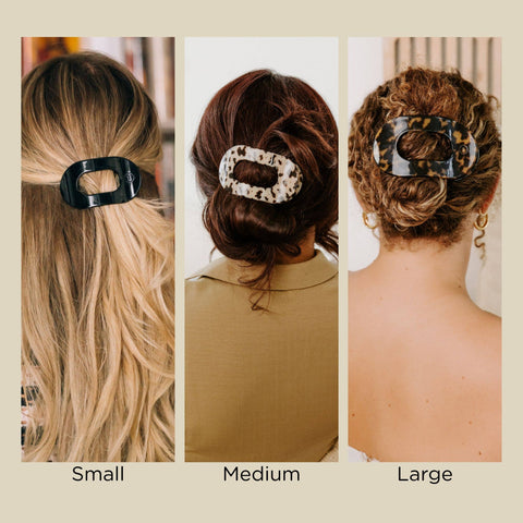 Round Flat Hair Clip | Medium | Blonde Tortoise TELETIES