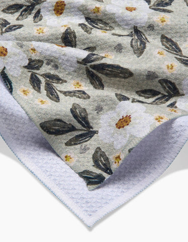 Painted Spring Flowers Tea Towel Geometry