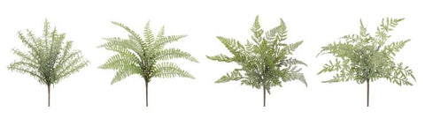 Fern Bush (4 Asst) 16"H Plastic Melrose