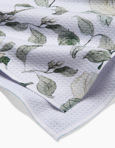 Spring Floral Blossoms Tea Towel Geometry