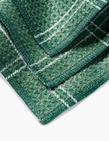 Pine Forest Plaid Dishcloth Set Geometry