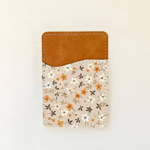 Neutral Florals Leather Card Holder (10 Options): 2 Olivia + Rose