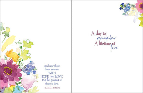 With Scripture Anniversary Greeting Card - Love Blooms - Treehouse Gift & Home - Onalaska Wisconsin