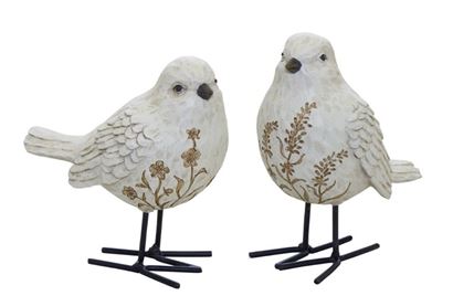Bird (2 Asst) 5"H, 5.25"H Resin Melrose