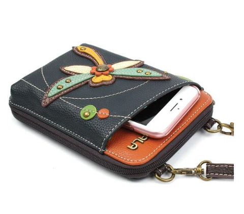 Wallet Crossbody - Dragonfly - navy Chala Handbags